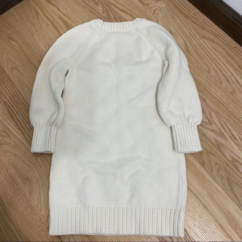 Gap Sweater Dress Sz 4 Off White W/ Colorful Dots